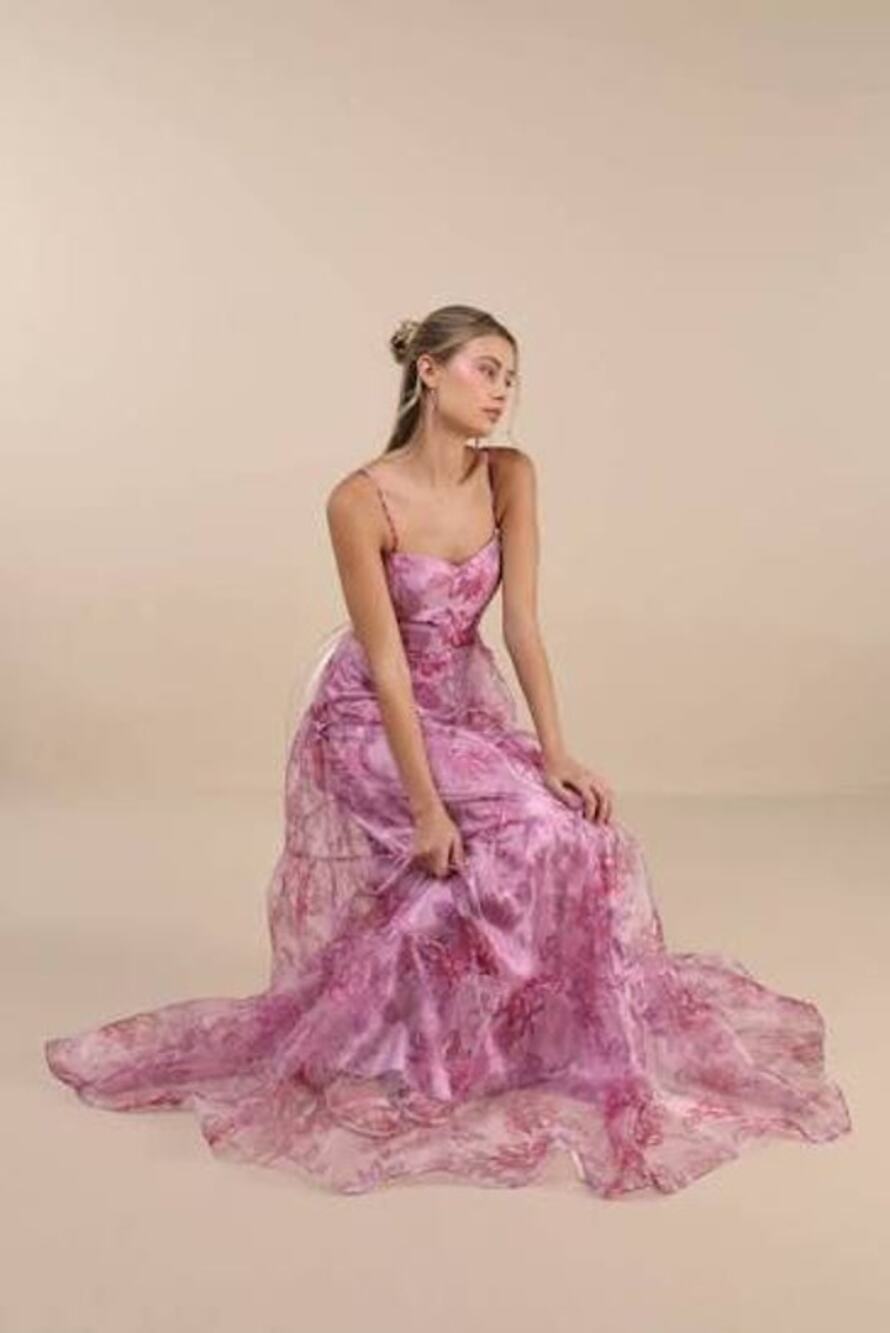 LULU'S Organza Tiered Maxi Dress *NEEDS SMALL REPAIR Sz XL NWT Exclusive Glamour